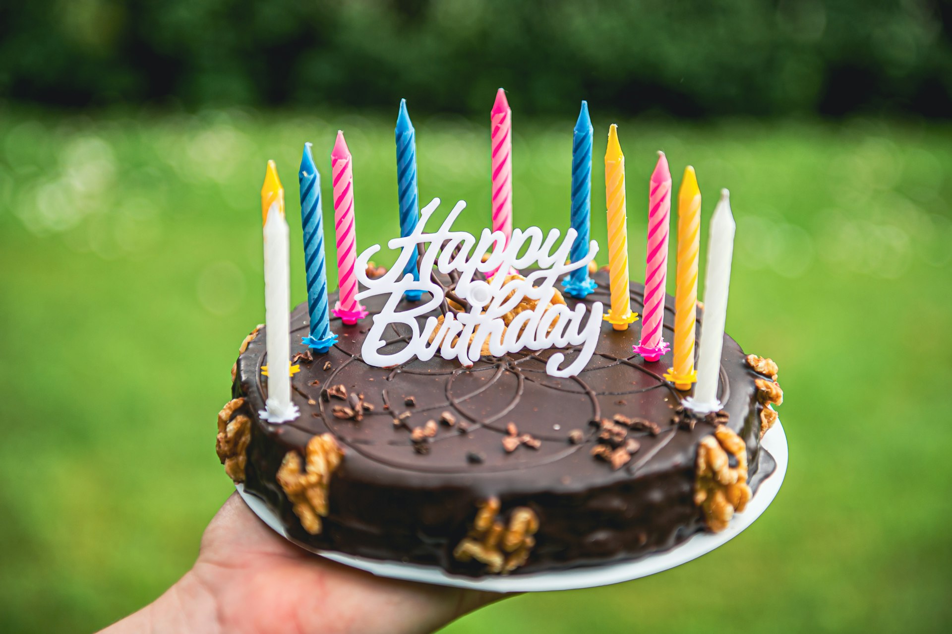 happy birthday cake with candles